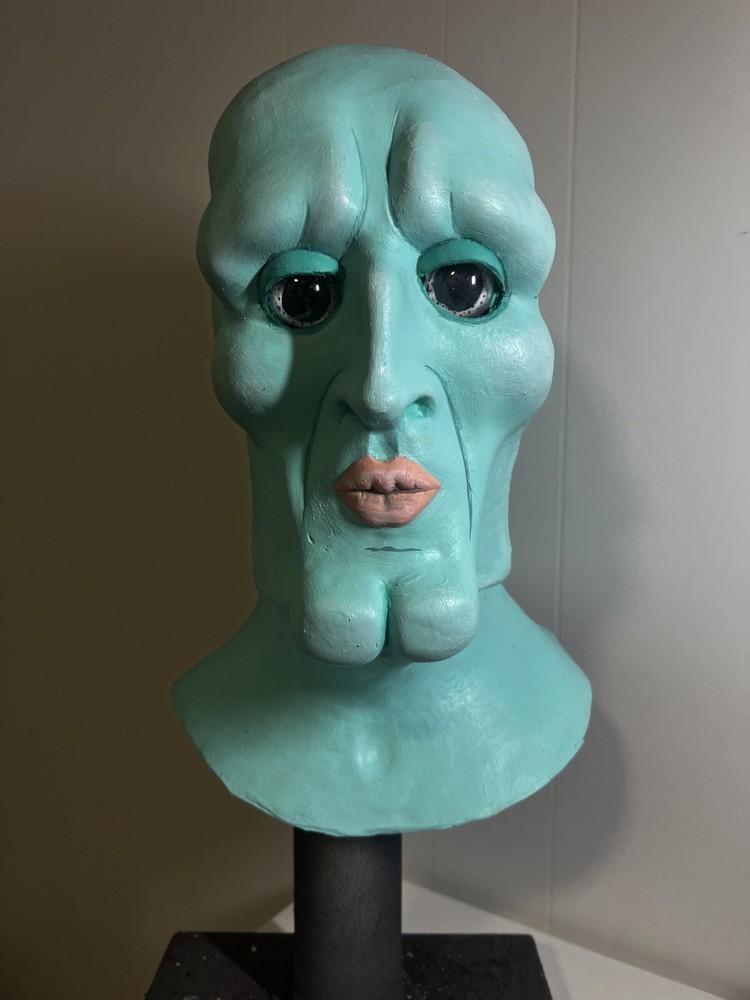 Handsome Squidward latex mask