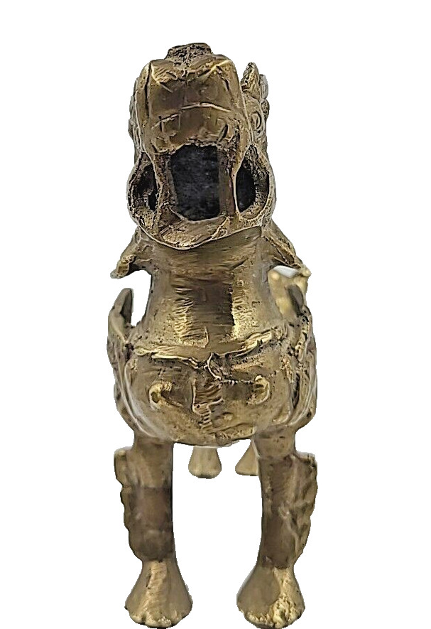 Brass Dragon Guardian Sculpture