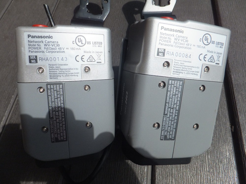 2 Panasonic Network Camera WV-VC30 Full HD With Mounting Adjustable Hardware