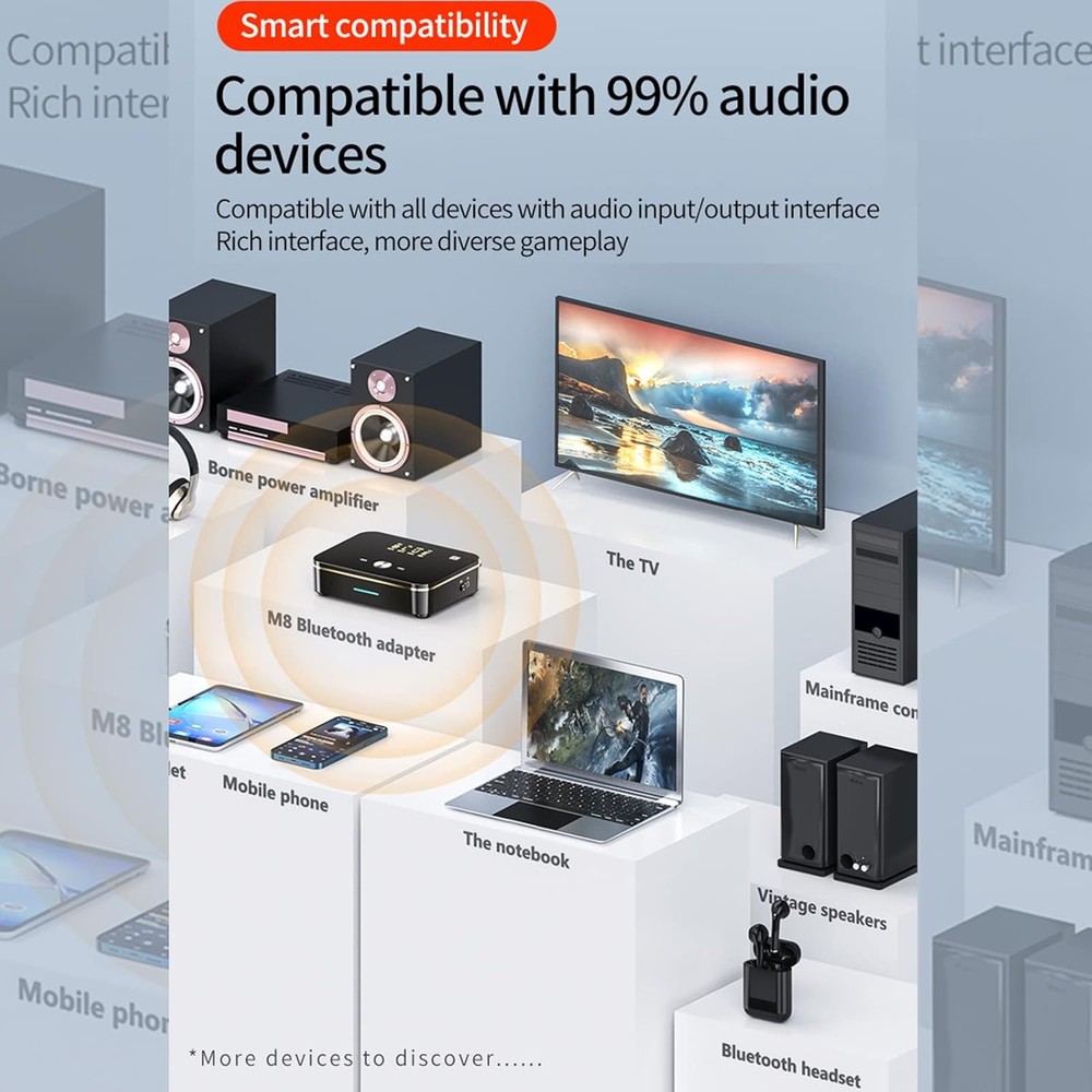 USB Bluetooth Receiver & Transmitter Wireless RCA to 3.5mm Aux Audio Adapter