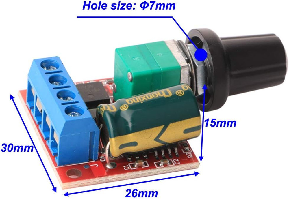3Pcs Mini DC Motor PWM Speed Controller, DC 5V-35V 5A Speed Adjustable Switch Mo