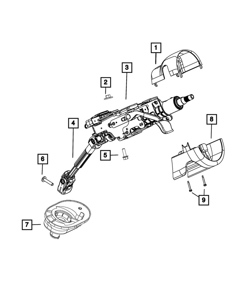 Genuine Mopar Steering Column 68193027AF