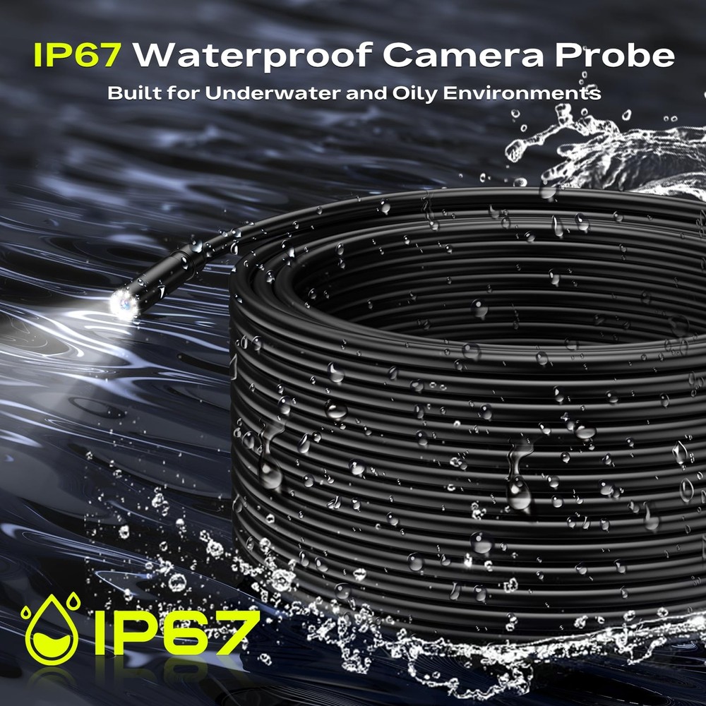 Endoscope Borescope Camera with Light, 4.3" IPS 1920P HD Inspection Camera, 5...