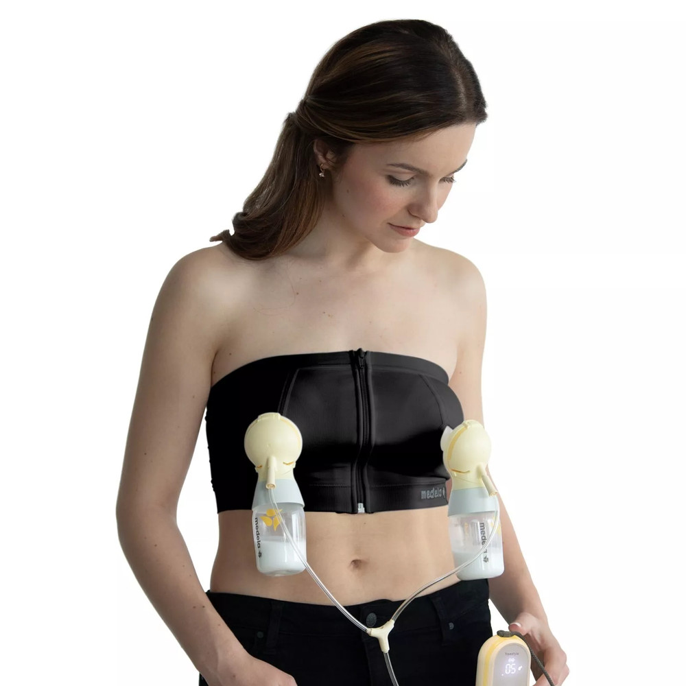 Medela EASY EXPRESSION BUSTIER for Breast Pumping (Black) Size Medium 679