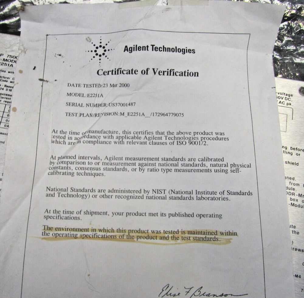Agilent / HP E2251A M-Module Carrier 75000 Series C