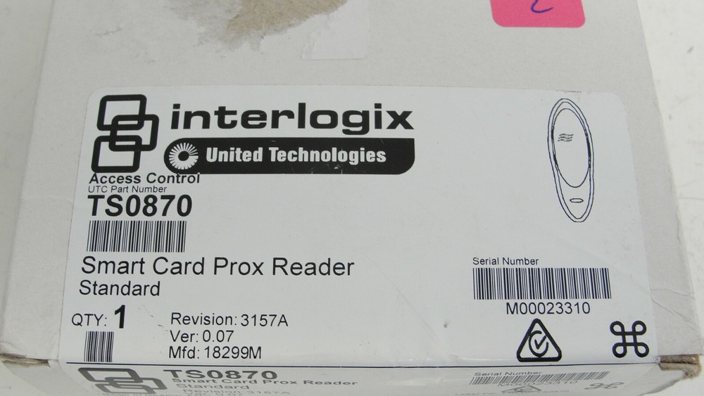 United Technologies interlogix TS0870 smart card prox reader new
