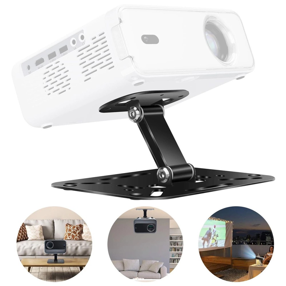 Projector Mount Foldable Desk Ceiling Stand Universal Joint 180° Rotation 5kg