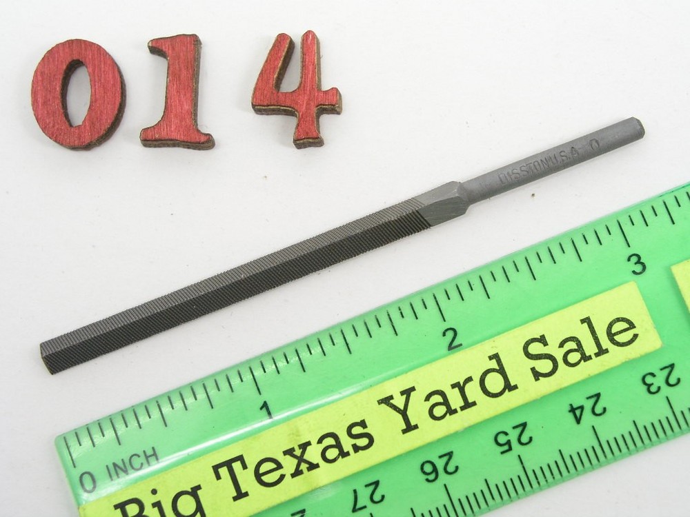 3-1/4" Triangle Machine File #0 Cut Disston USA