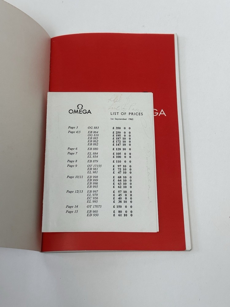Omega 1963-4 Collection Catalogue
