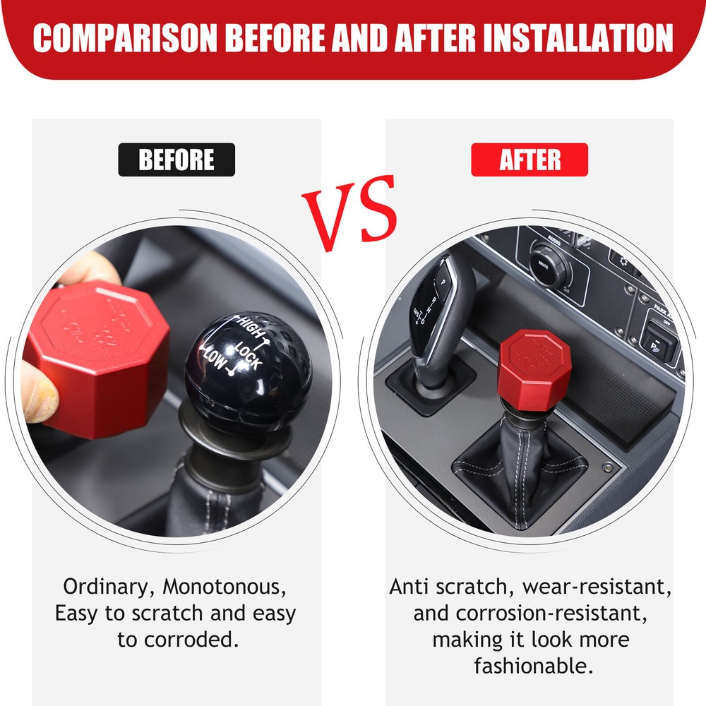 Replace Red Alloy Differential Lock Control Knob Head For Ineos Grenadier 2020+