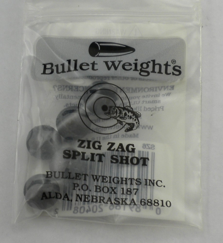 Bullet Weight SZ00 Split Shot Sinker Size 00 12CT