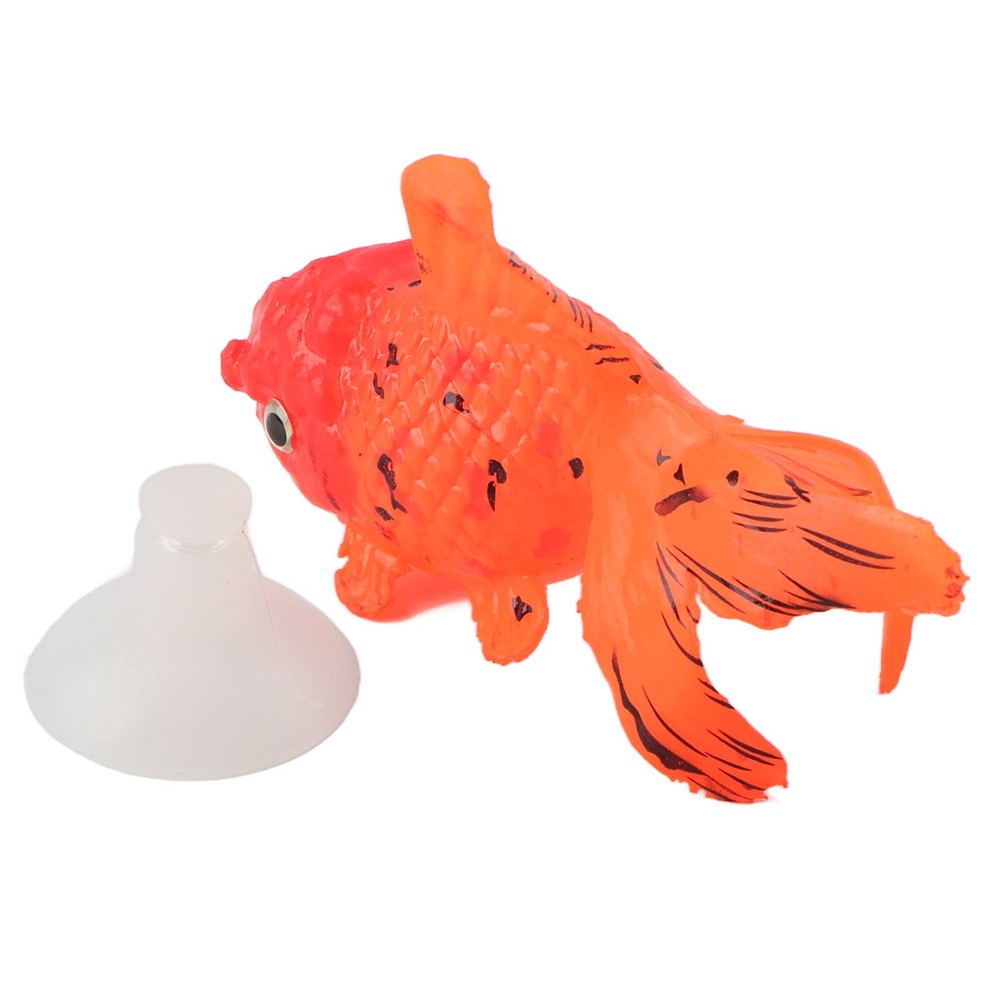 Artificial Fish Glowing Effect Silicone Simulation Gold Fish For Fish Bowl