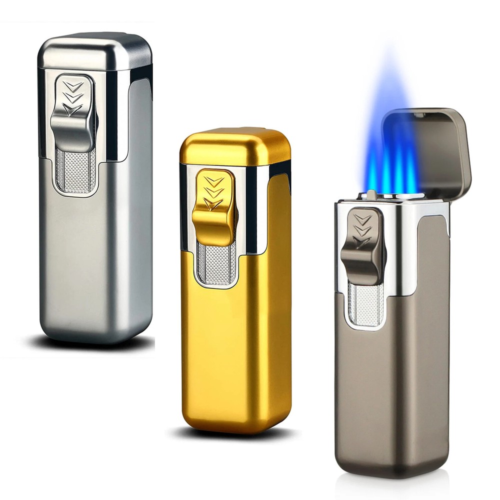 Torch Lighter Quad Jet Lighter Flame Butane Torch Lighter Refillable Adjustable