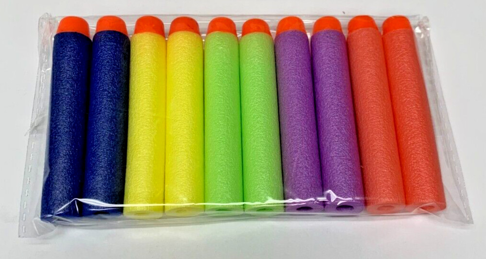 Smart Toys 100 MULTICOLOR Foam Darts Refill Pack - Nerf Compatible bullets