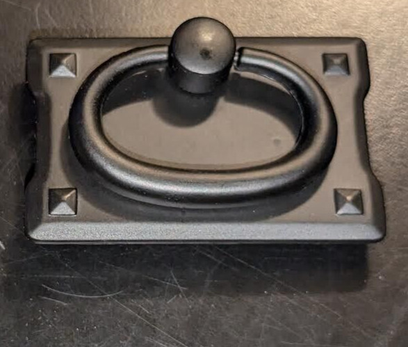 Drawer Pull Mission Black 2-Piece Single Bail