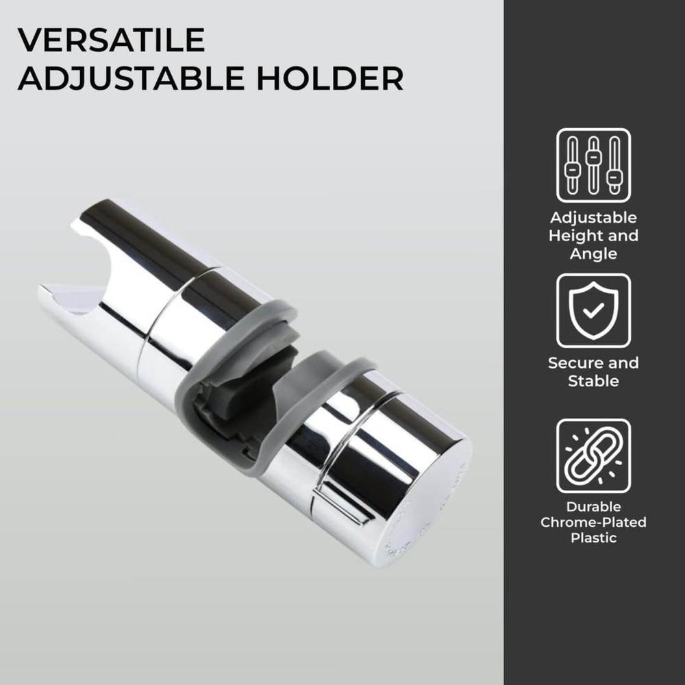 Universal Adjustable Shower Head Holder Slide Bar Bracket Replacement for Slide