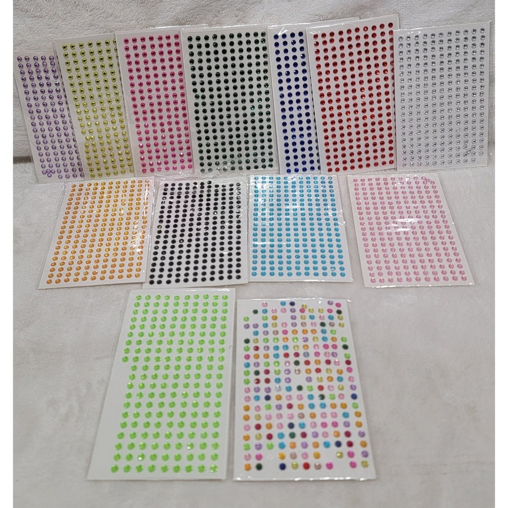 Adhesive Rhinestones 13 pack Crafters BUNDLE