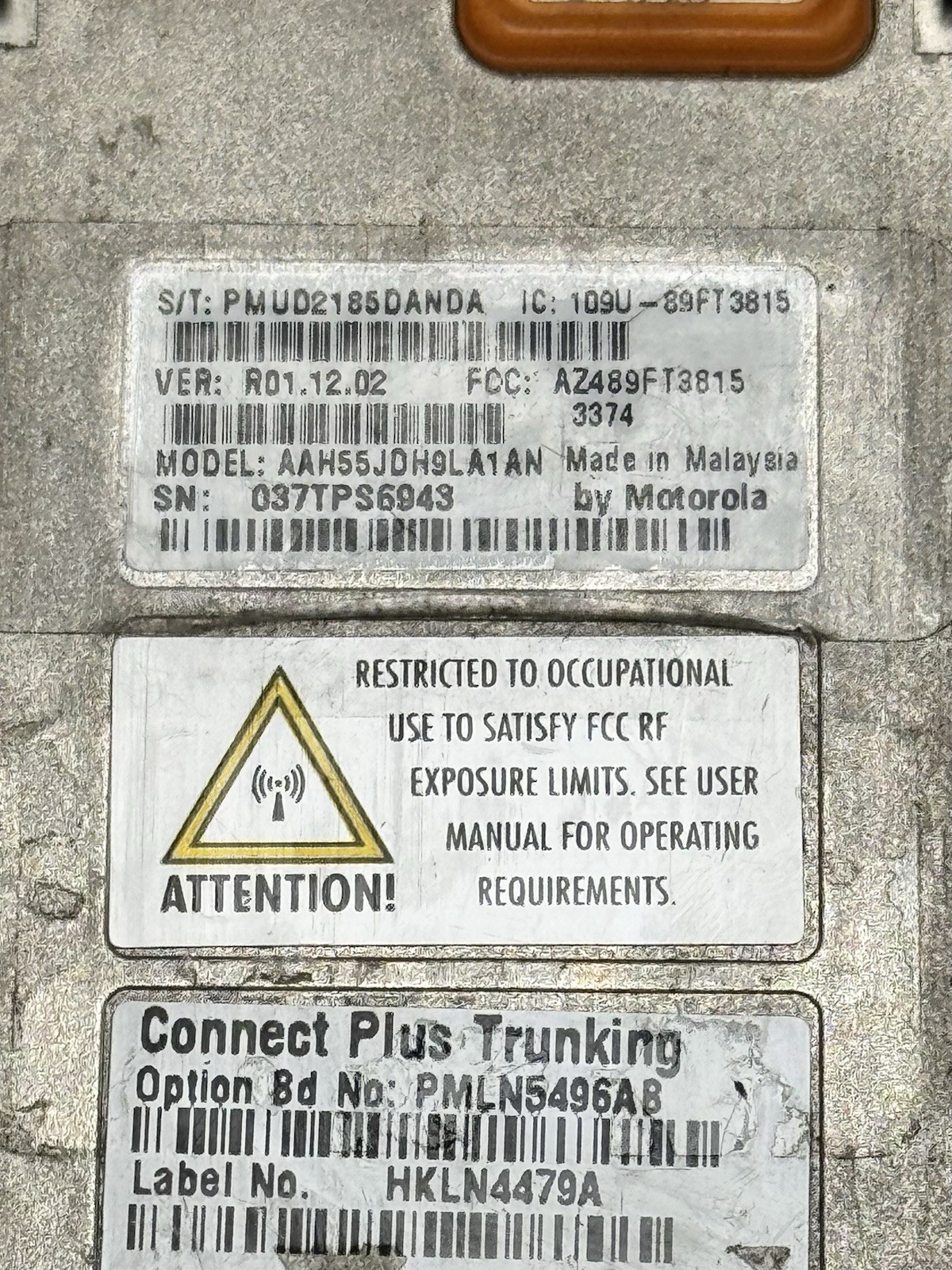 2x Motorola XPR 6550 VHF 136-174 MHz Two Way Radios AAH55JDH9LA1AN / NO BATTERY