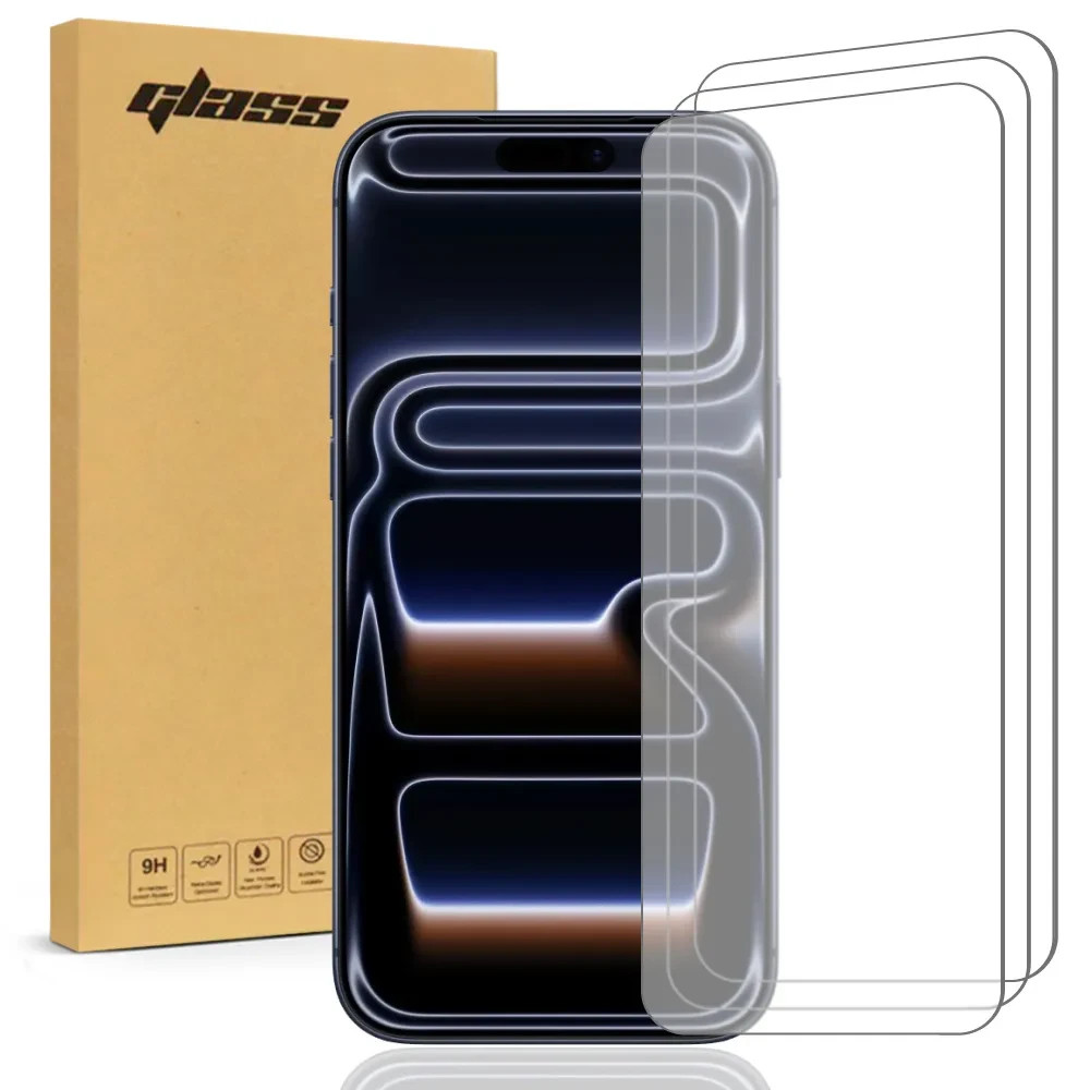 For Apple iPhone 17  Pro 2.5D Tempered Glass Screen Protector (3 Per Pack)