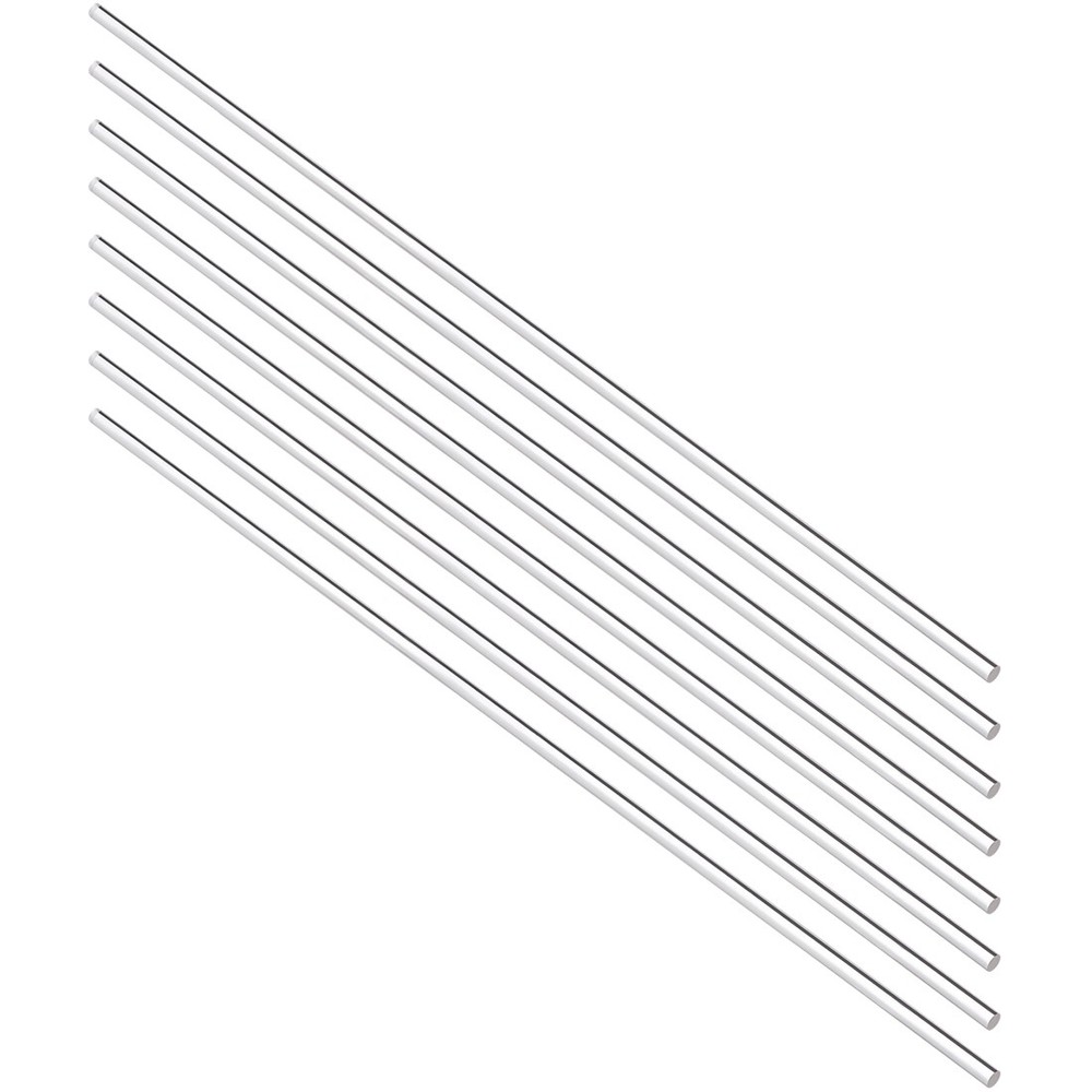 8Pcs Clear Solid Acrylic Round Rod 3mmx250mm PMMA Bar