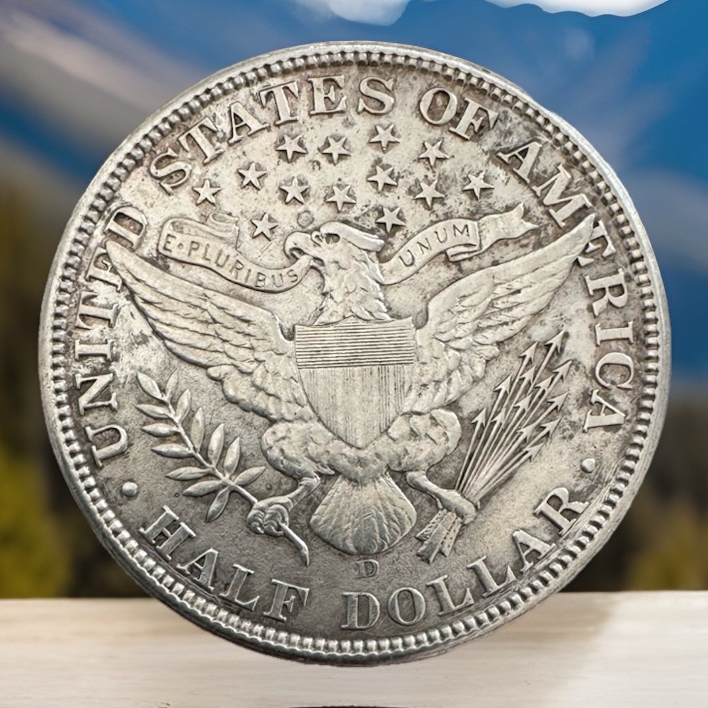 1908d 50c Barber Half Dollar AU