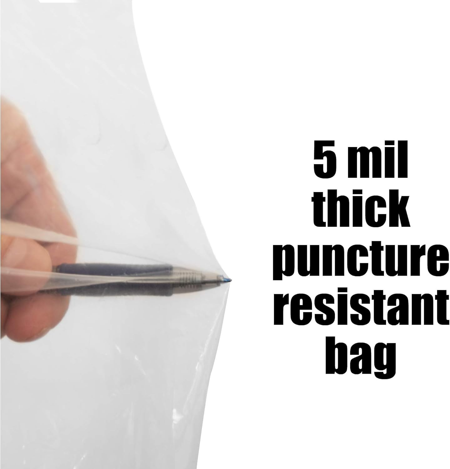 Clear Plastic Dust Collector Replacement Bag 5 Pack 20" Diameter by 43" Long