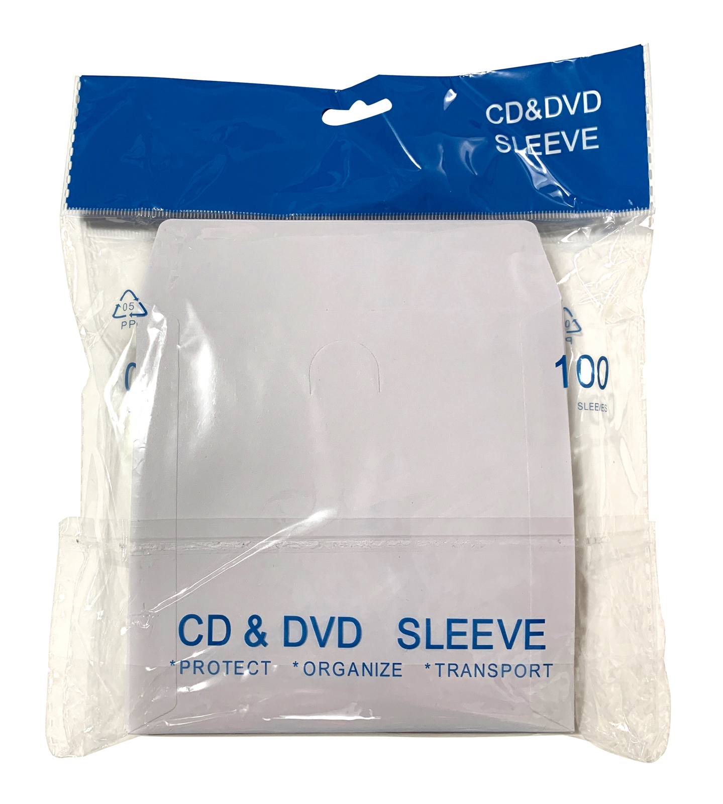 USDISC Paper Sleeves 100g No Window, Flap (White) Lot