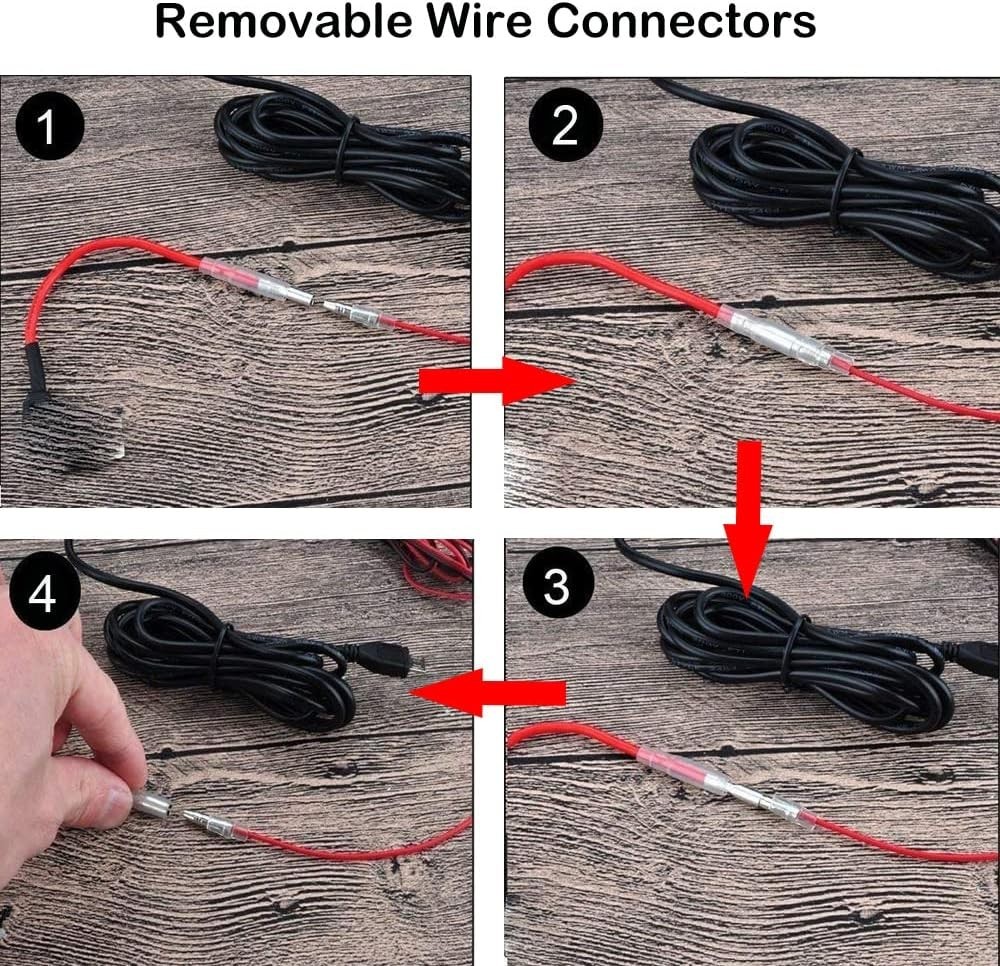 Comprehensive Hardwire Kit for Dash Cameras - Type C USB, 13ft with Fuse Adapter