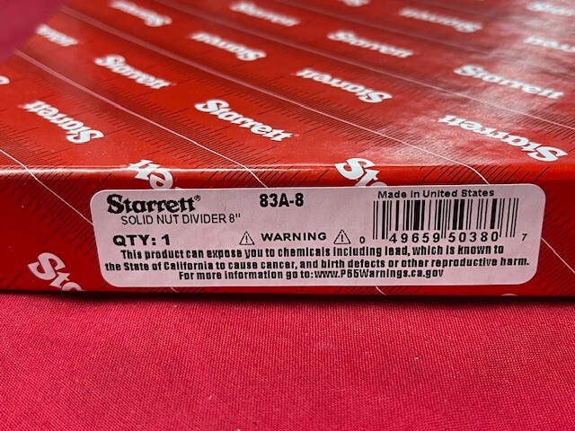 Starrett 83A-8 Yankee Spring-Type Dividers Solid Nut 8" IN STOCK