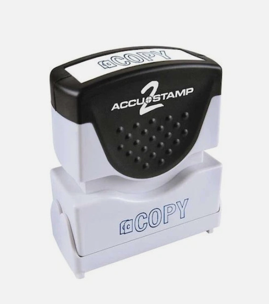 Accu-Stamp 2 035581 Microban Message shutter Stamp, Copy Blue(K2)