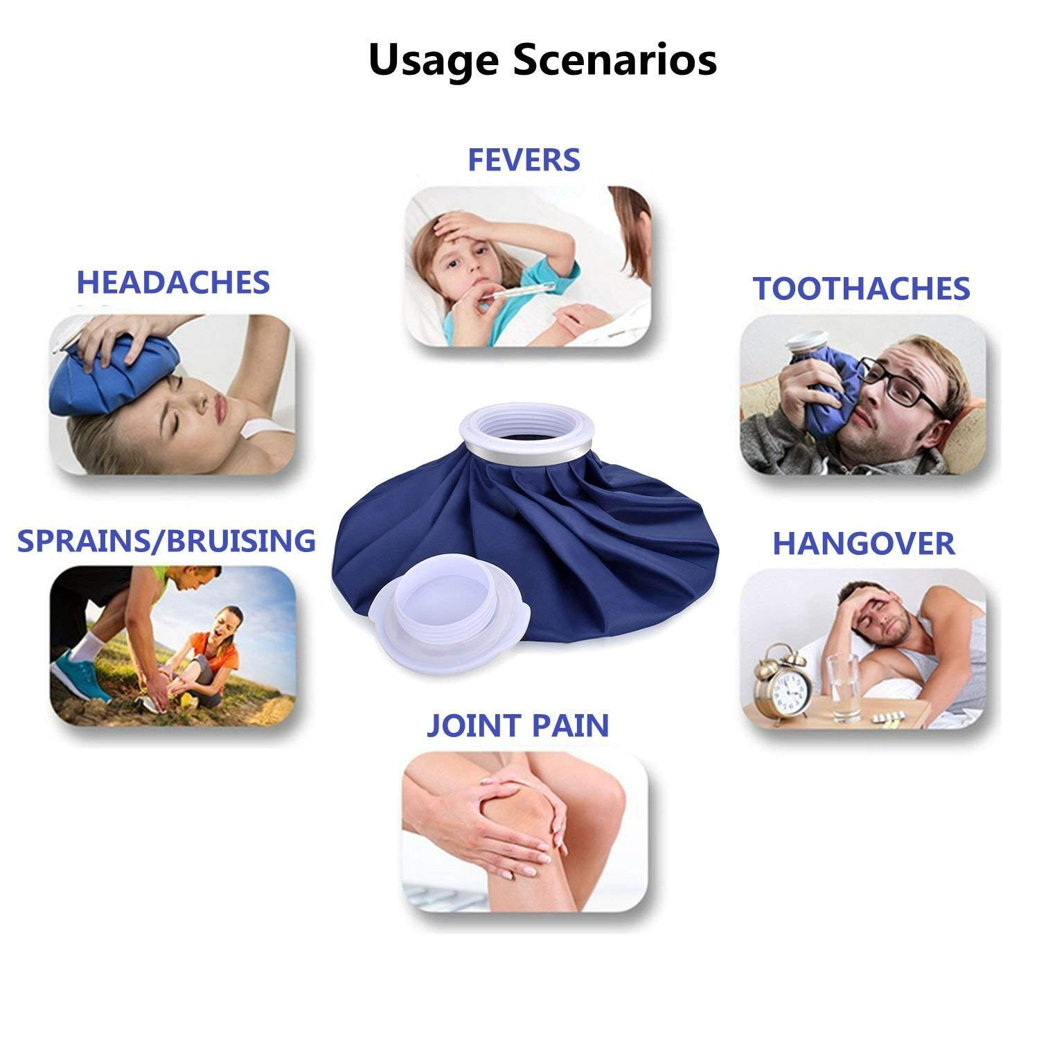 1/3PCS Ice Bags Packs Knee Neck Reusable Cold Relief Pain Headache Sport Injury