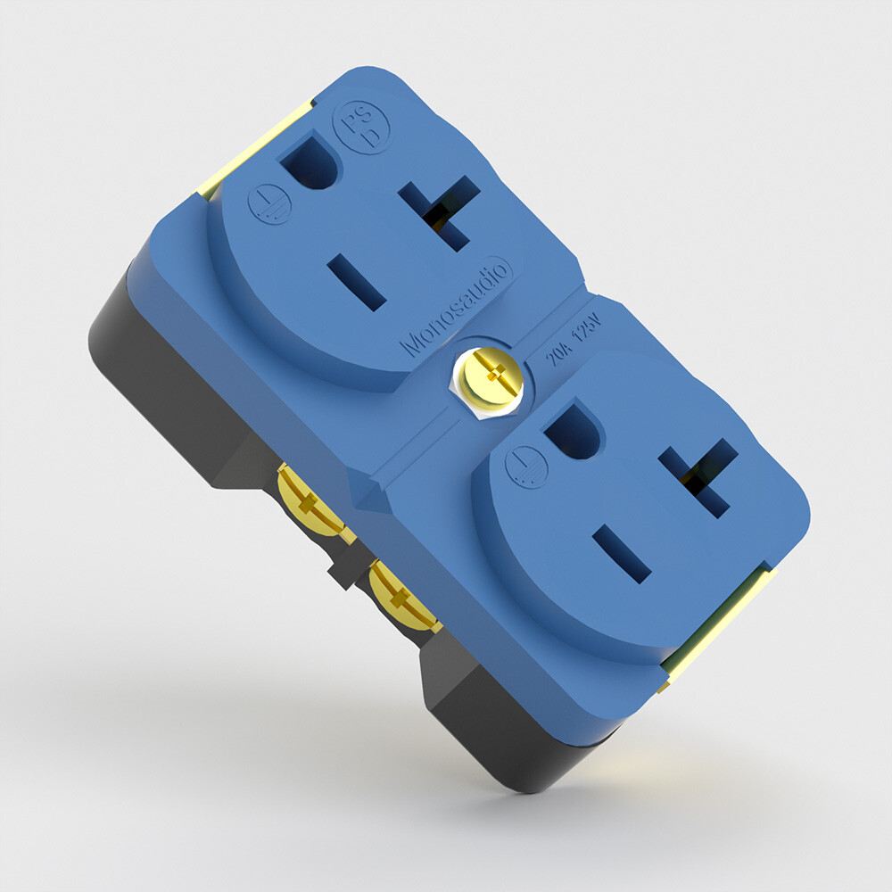 Monosaudio 20A Pure Copper Socket US Receptacles Wall Duplex Distributor Outlets