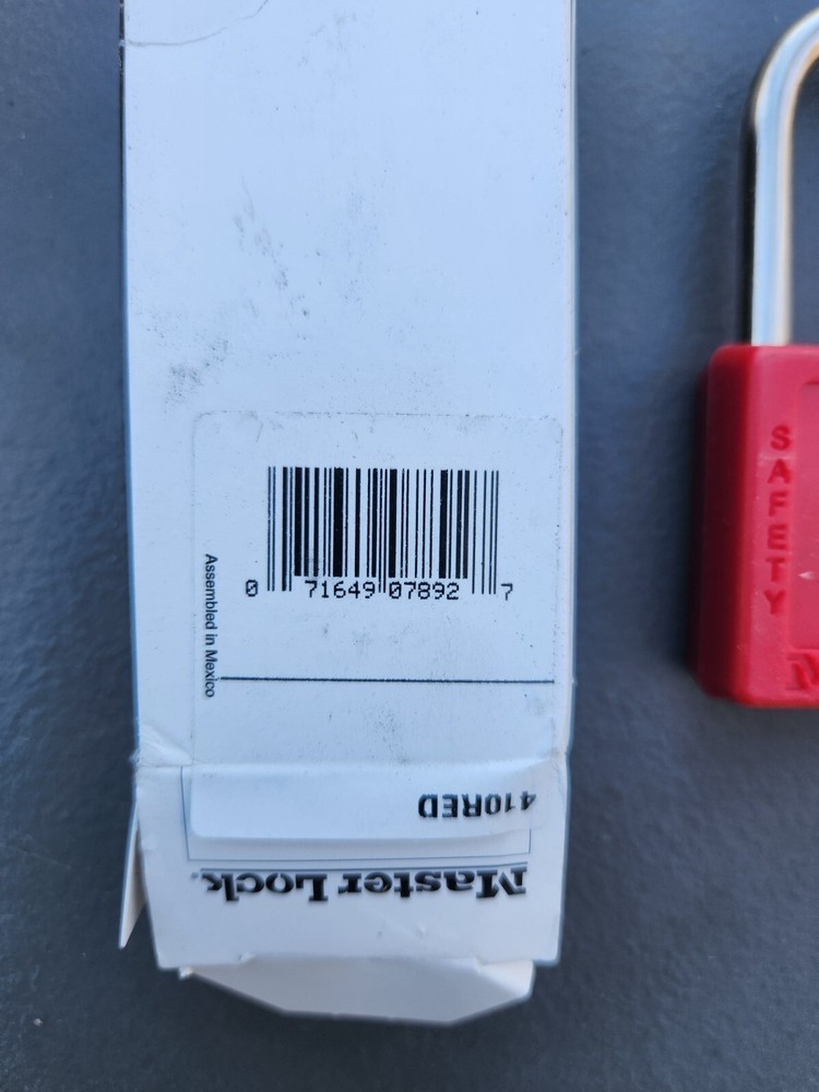 (2 Pack) Master Lock Red Safert Lockout Padlock - 410RED