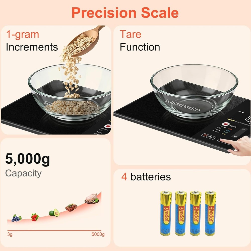 Smart Kitchen Food Scale wit Nutritional Calculator,Free App,Barcode Scan