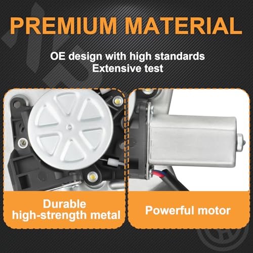 Rear Power Window Regulator Passenger Side with Motor Assembly Replacement for