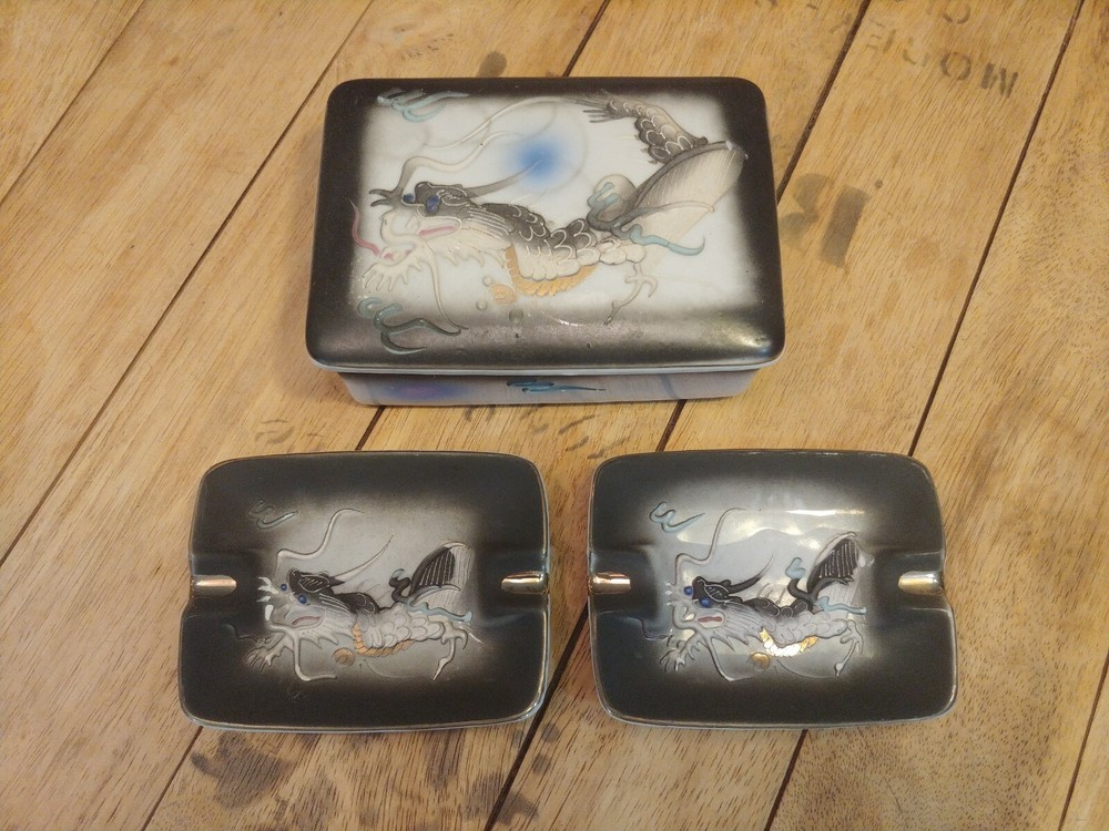 PCDG DRAGONWARE Ashtray Set JAPAN