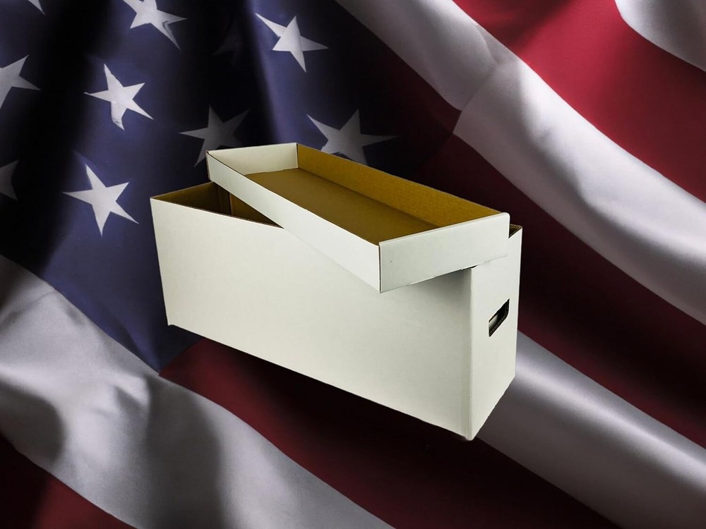 Comic Book Storage Box - 5 Count Long Comic Book Boxes with White Corrugated ...