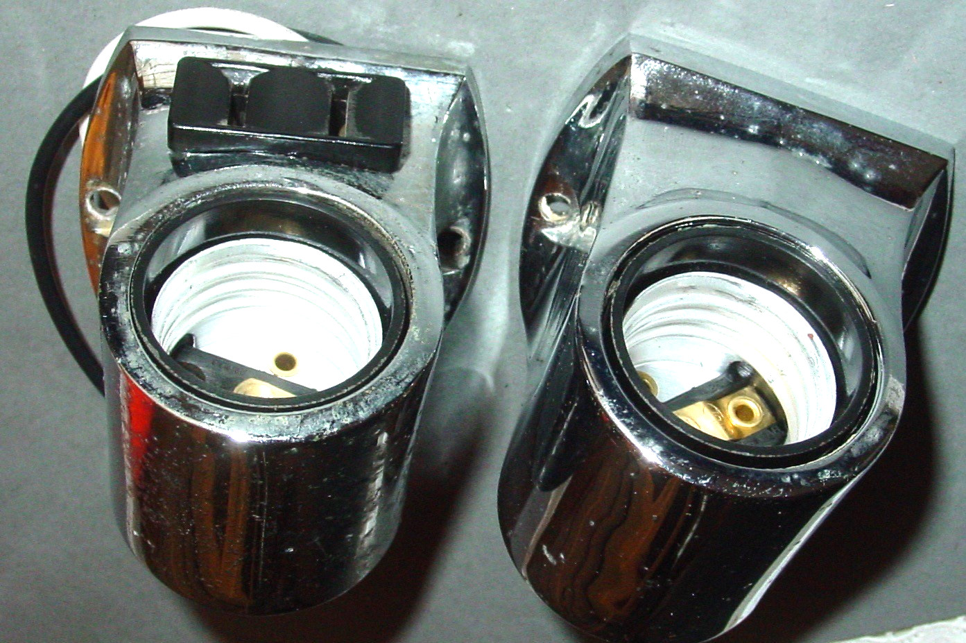 2 Vintage Perko Yacht Bulkhead Galley Art Deco Light Fixture Camper Boat Cabin