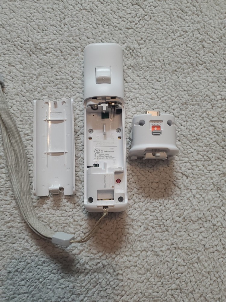 Nintendo Wii Remote Controller RVL-003 White WITH Motion plus adapter Working