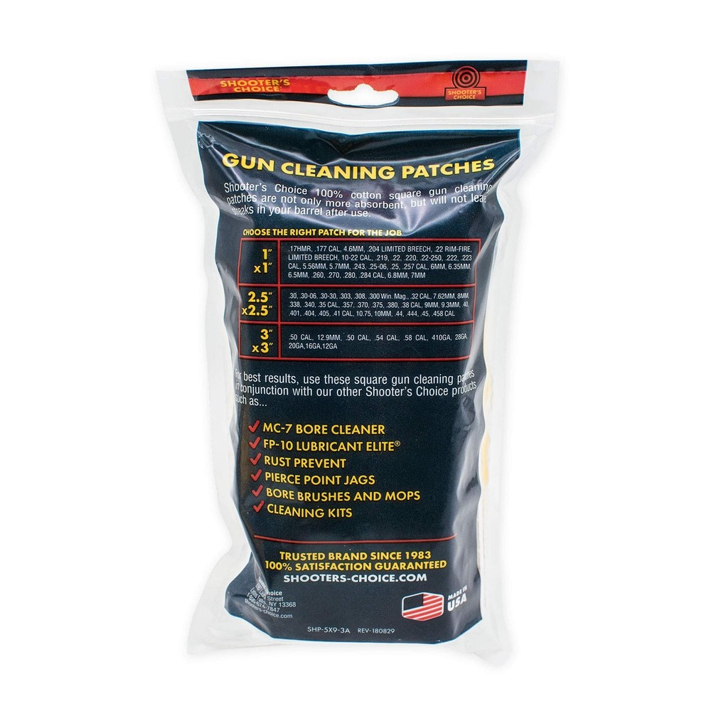 Shooter's Choice Cleaning Patches (Select Your Size)