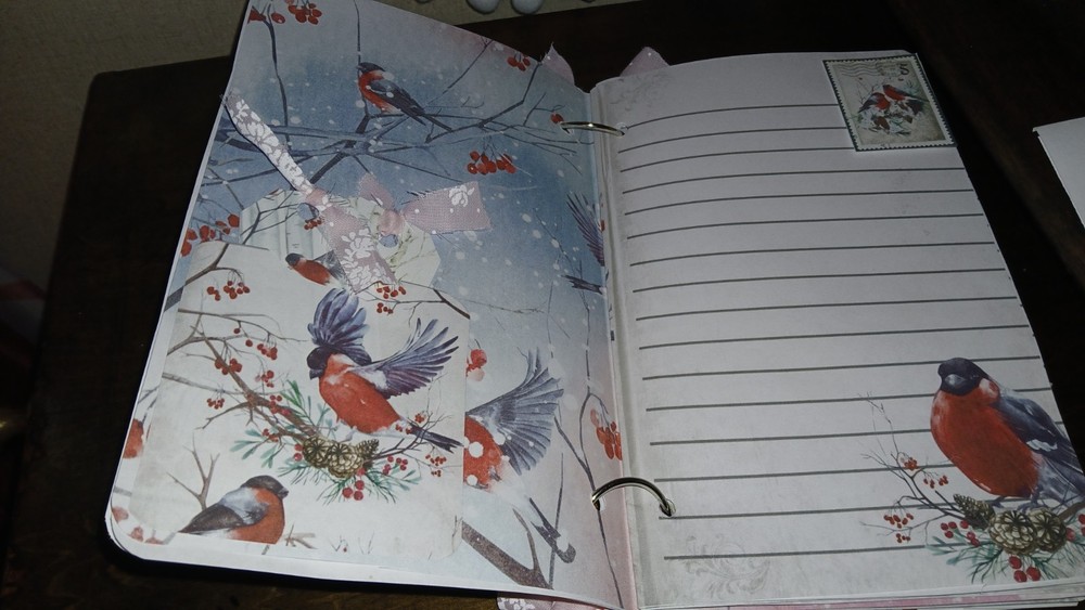 Winter Cardinal Junk Journal Scrapbook