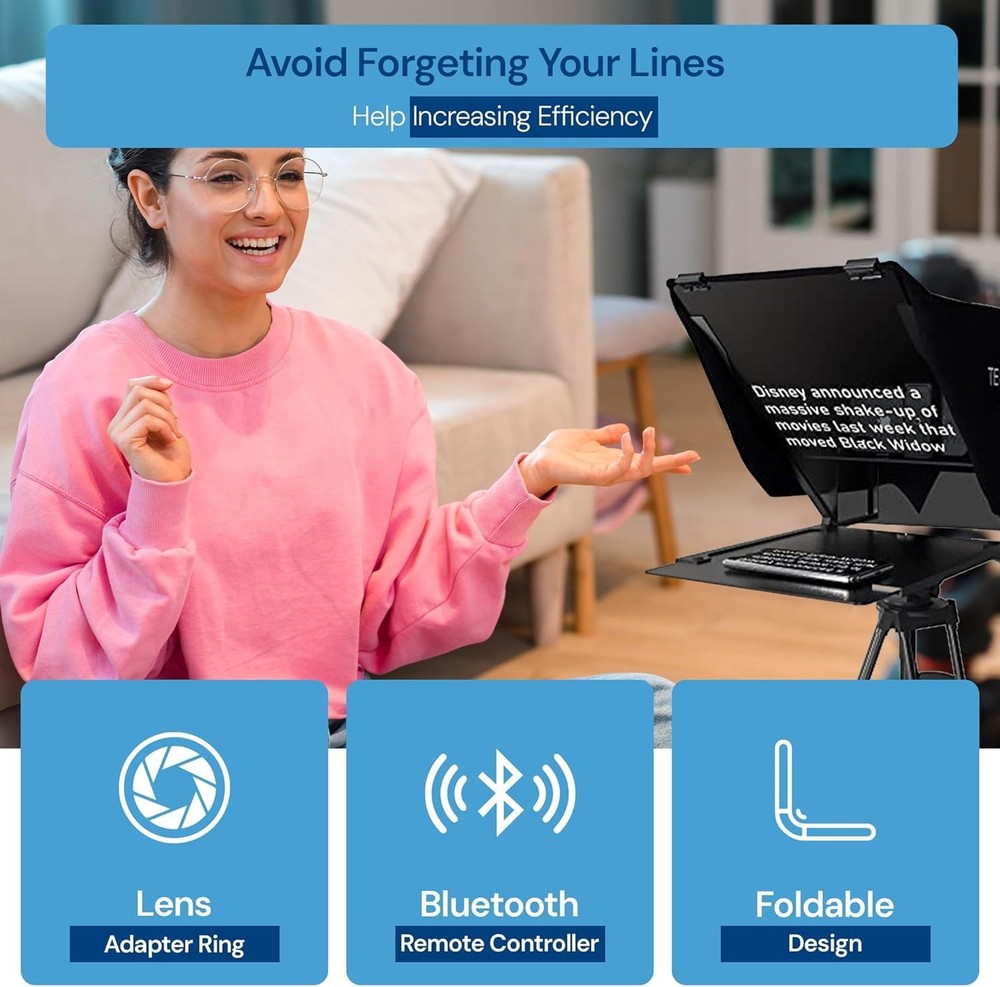 Professional Teleprompter for Video Recording