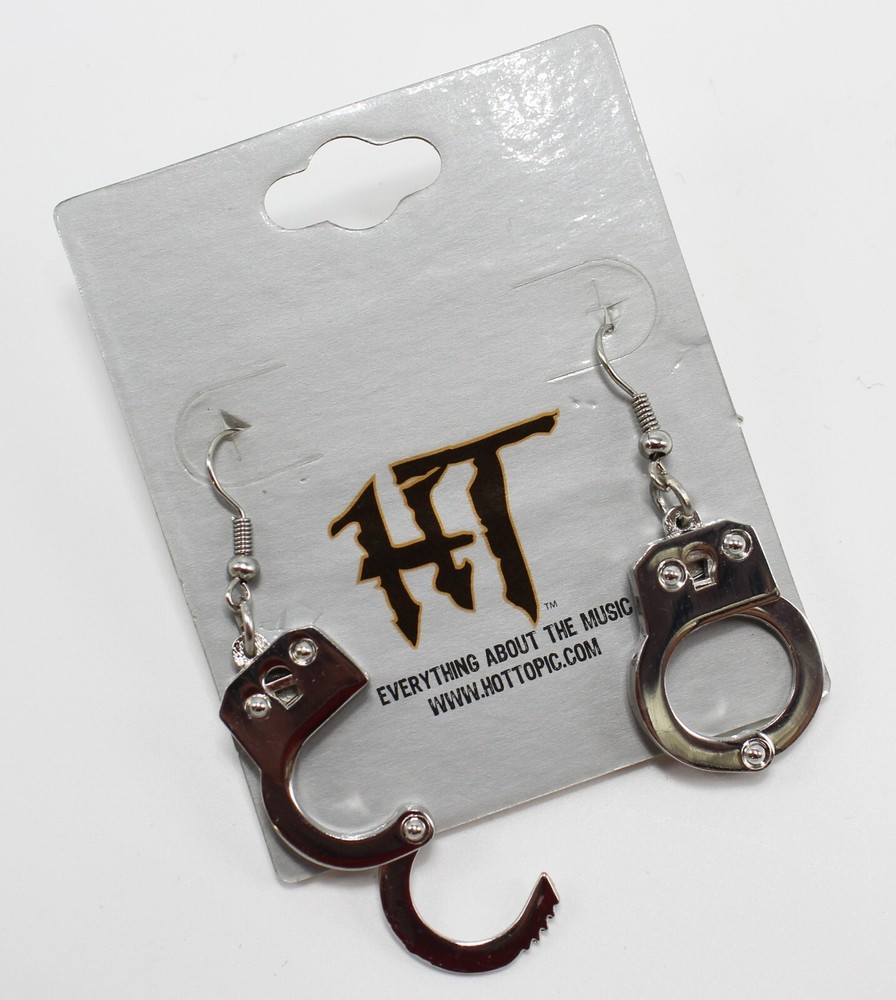 New Silver Handcuff Earrings by Hot Topic #E1290