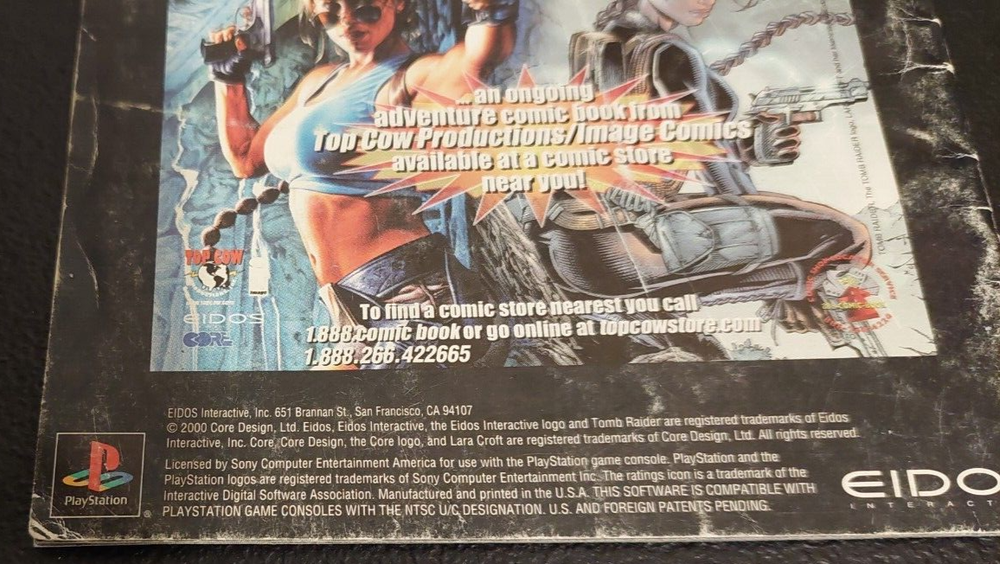 2000 PLAYSTATION ONE, TOMB RAIDER CHRONICLES. EIDOS MANUEL