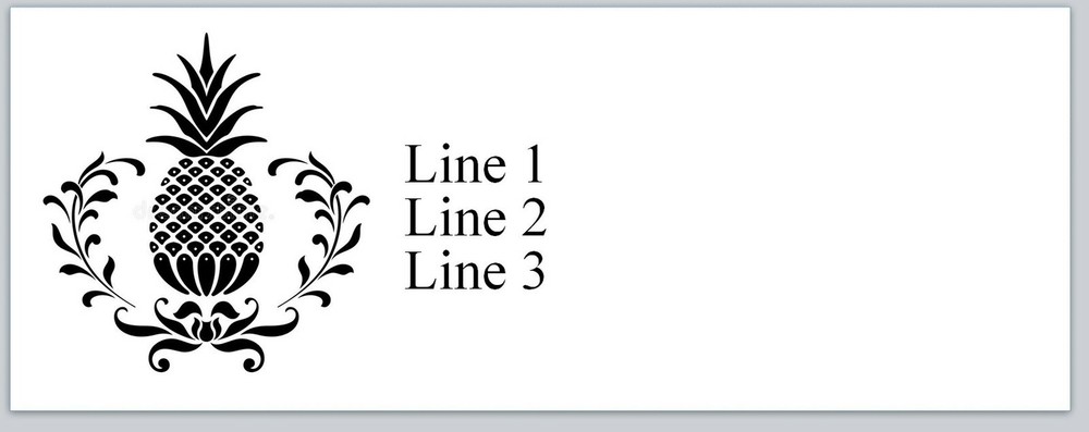 Personalized Address Labels Colonial Pineapple (JX 556)