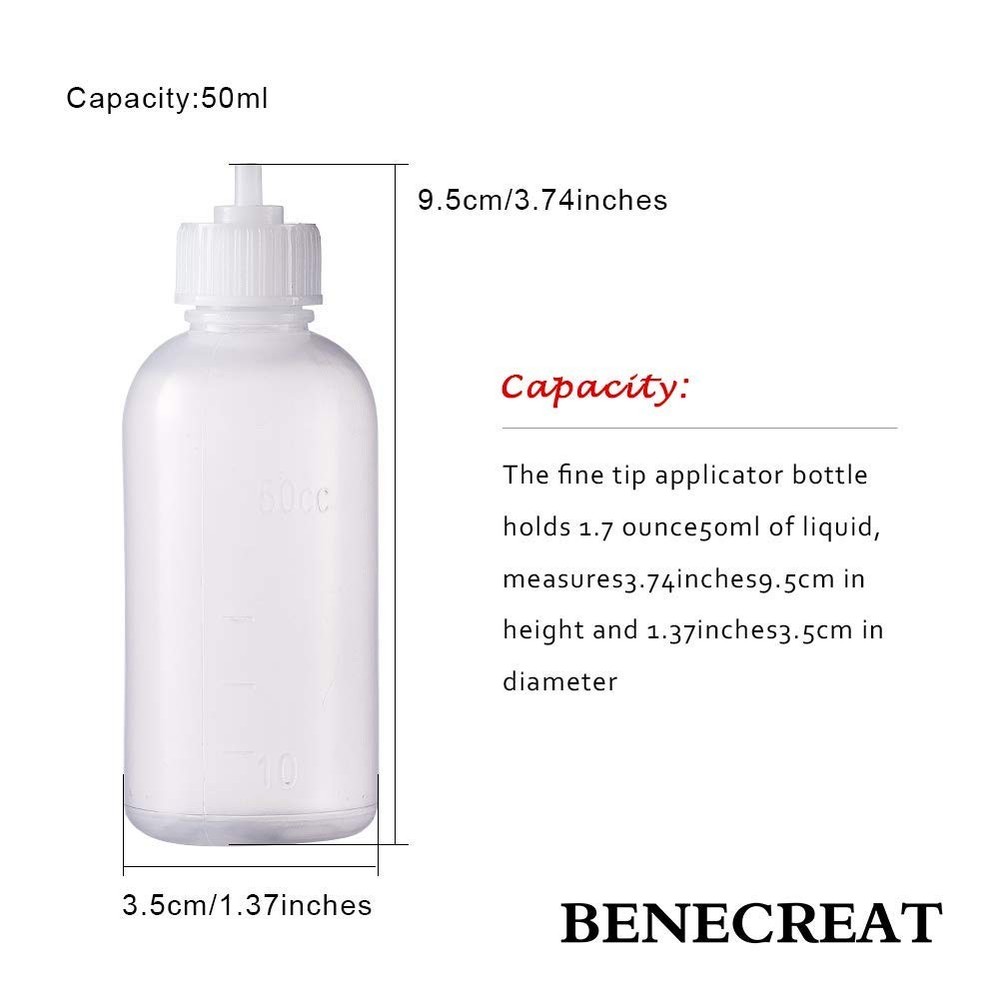 12 Pack 1.7 Ounce Multi Purpose DIY Precision Tip Applicator Bottles Set with...