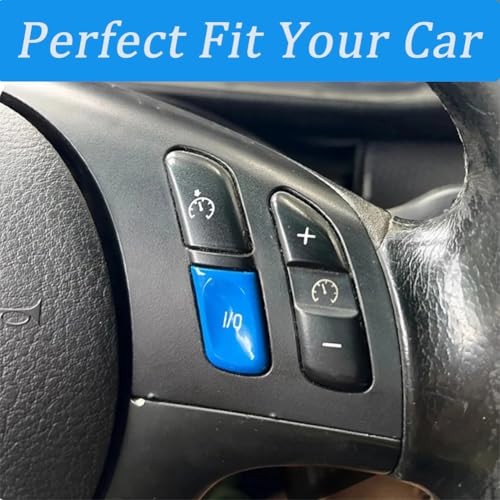 Car Steering Wheel Control Switch Button Cover Replacement for M3 E46 1998 Blue