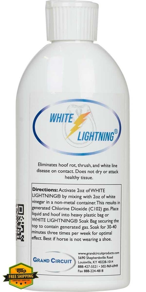 White Lightning Hoof Liquid 8oz Clear Solution