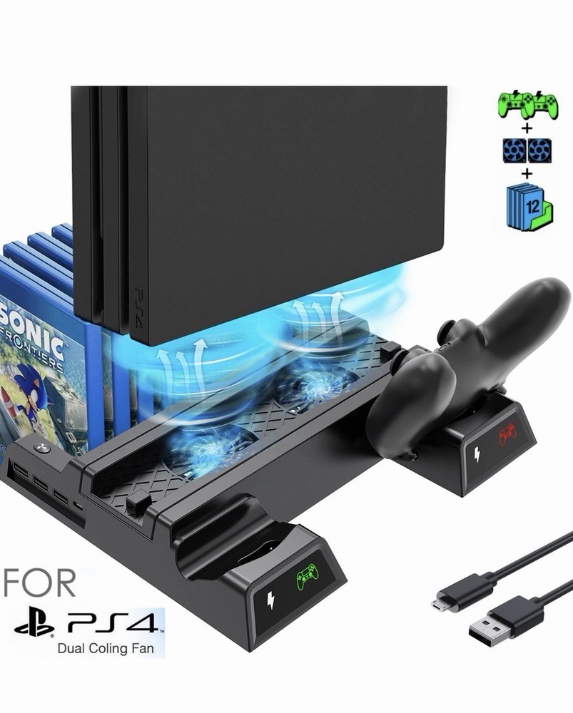 OIVO Regular Multi-functional Vertical Cooling Stand for PS4/ PS4 Slim/ PS4 Pro