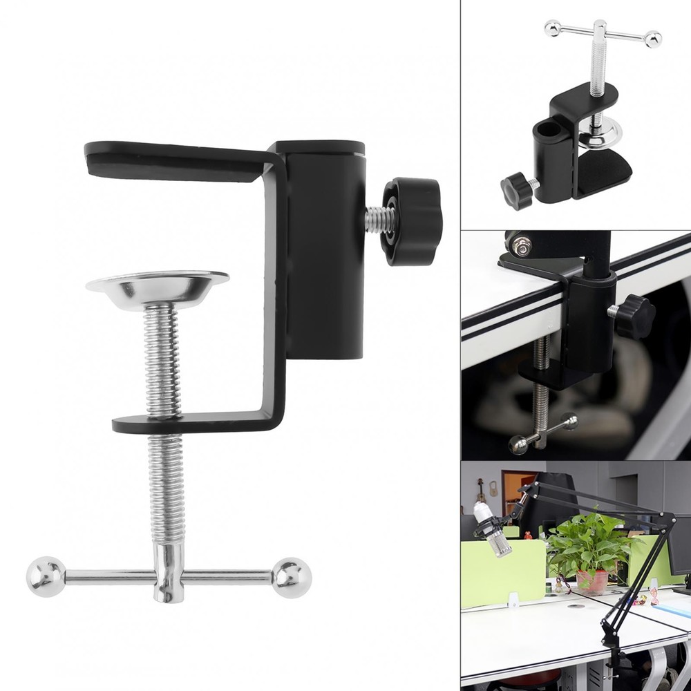 Adjustable C-Clamp for Microphone Arm and Desktop Table Lamp Mounting Bracket